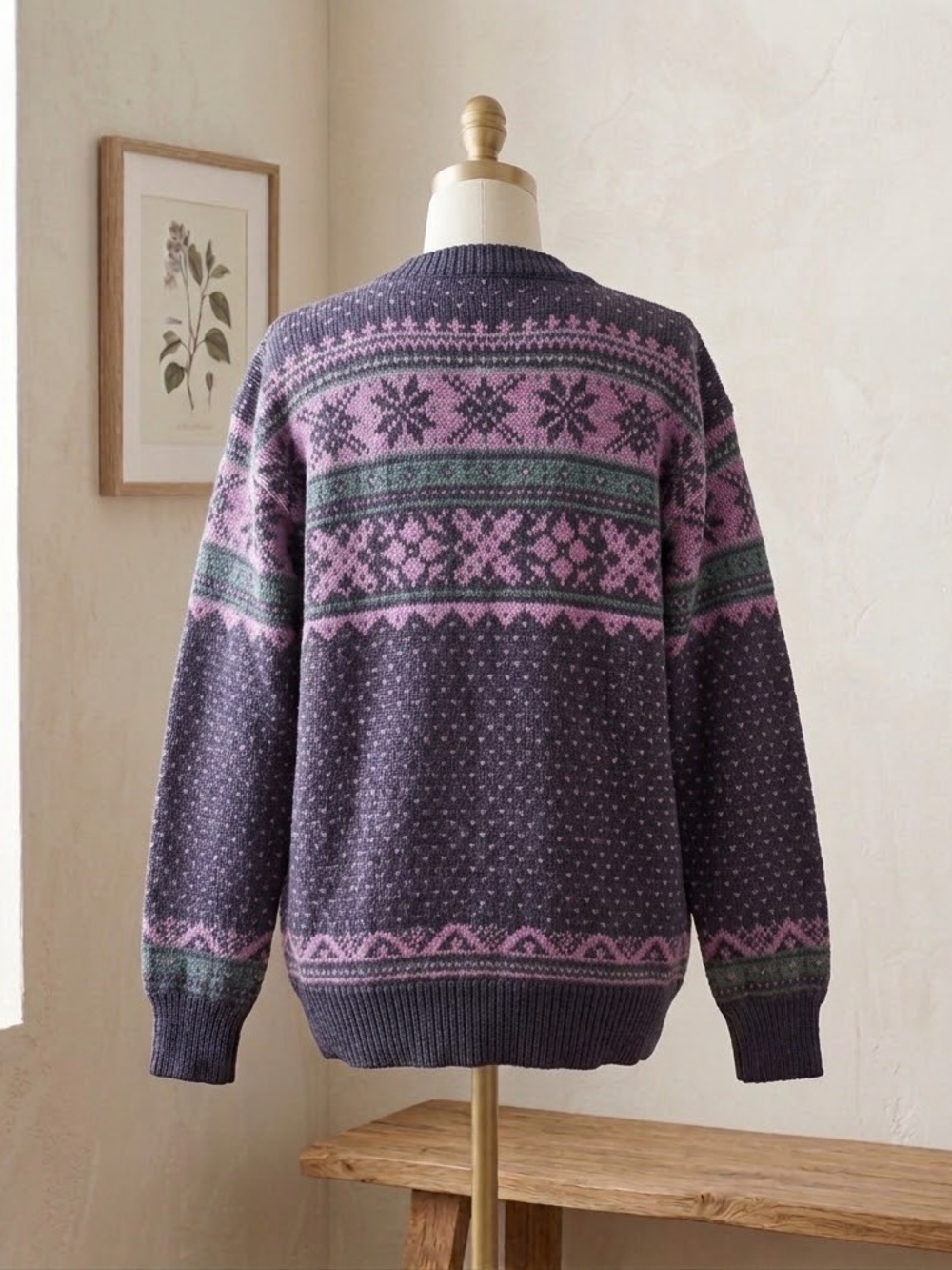 Vtg Dale of Norway Wool Cardigan Unisex Nordic EUC Wmns L/Mens S - Picture 3 of 11